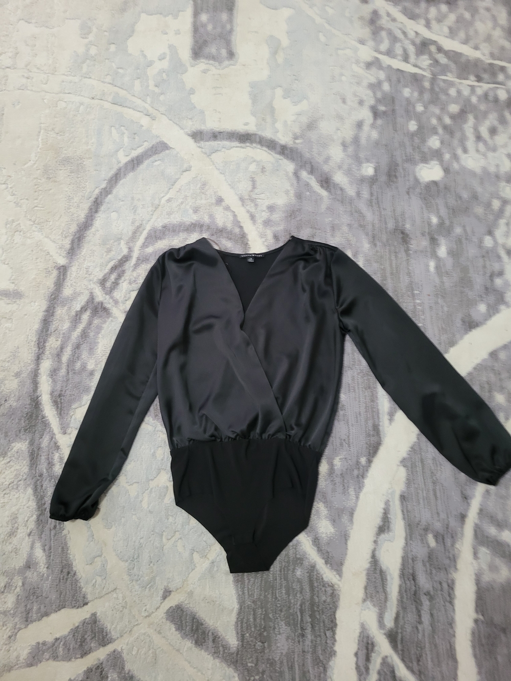 Haute Monde Black Sleek Crewneck Bodysuot Size S